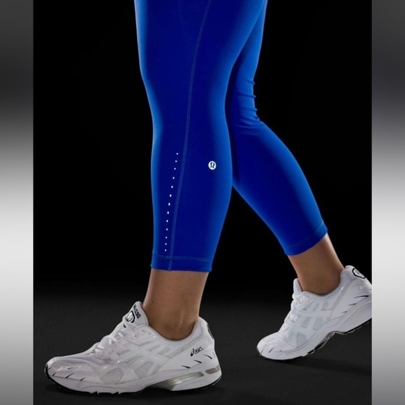 Lululemon Swift Speed High-Rise Crop 23"' Blazer Blue Tone Sz 18 - Picture 2 of 8